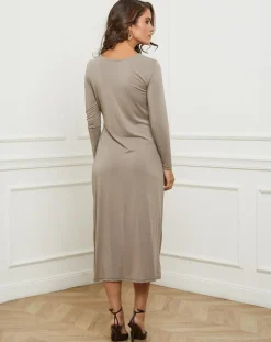 Robe Celeste taupe-L'Armoire de Suzette New