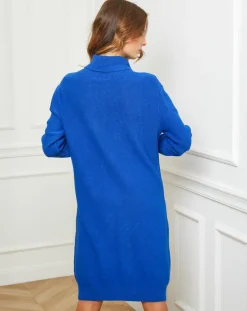 Robe Charlotte bleu roi-Fleur de cachemire Discount