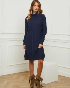 Femme Fleur de cachemire Robes^Robe Charlotte marine
