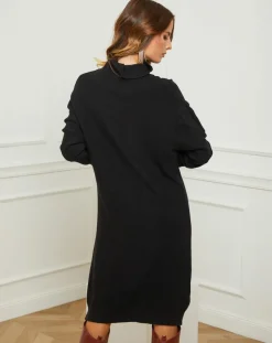 Robe Charlotte noire-Fleur de cachemire Clearance