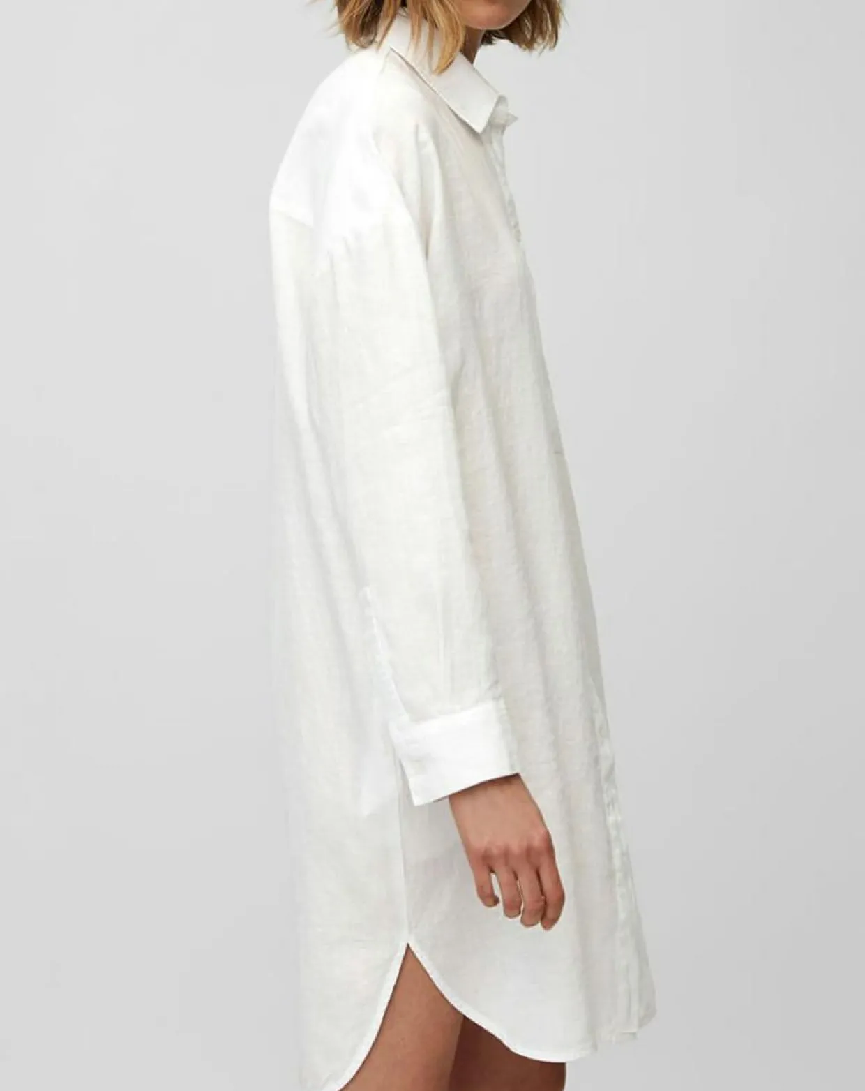 Robe chemise 100% Lin blanche-Marc O'Polo Sale