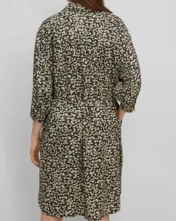 Robe Chemise ceinturé à fleurs noir/écru-Marc O'Polo New
