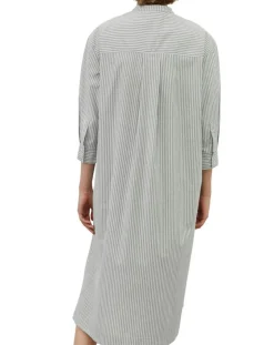 Femme Marc O'Polo Robes^Robe Chemise Col Mao Rayée Kl gris/blanc