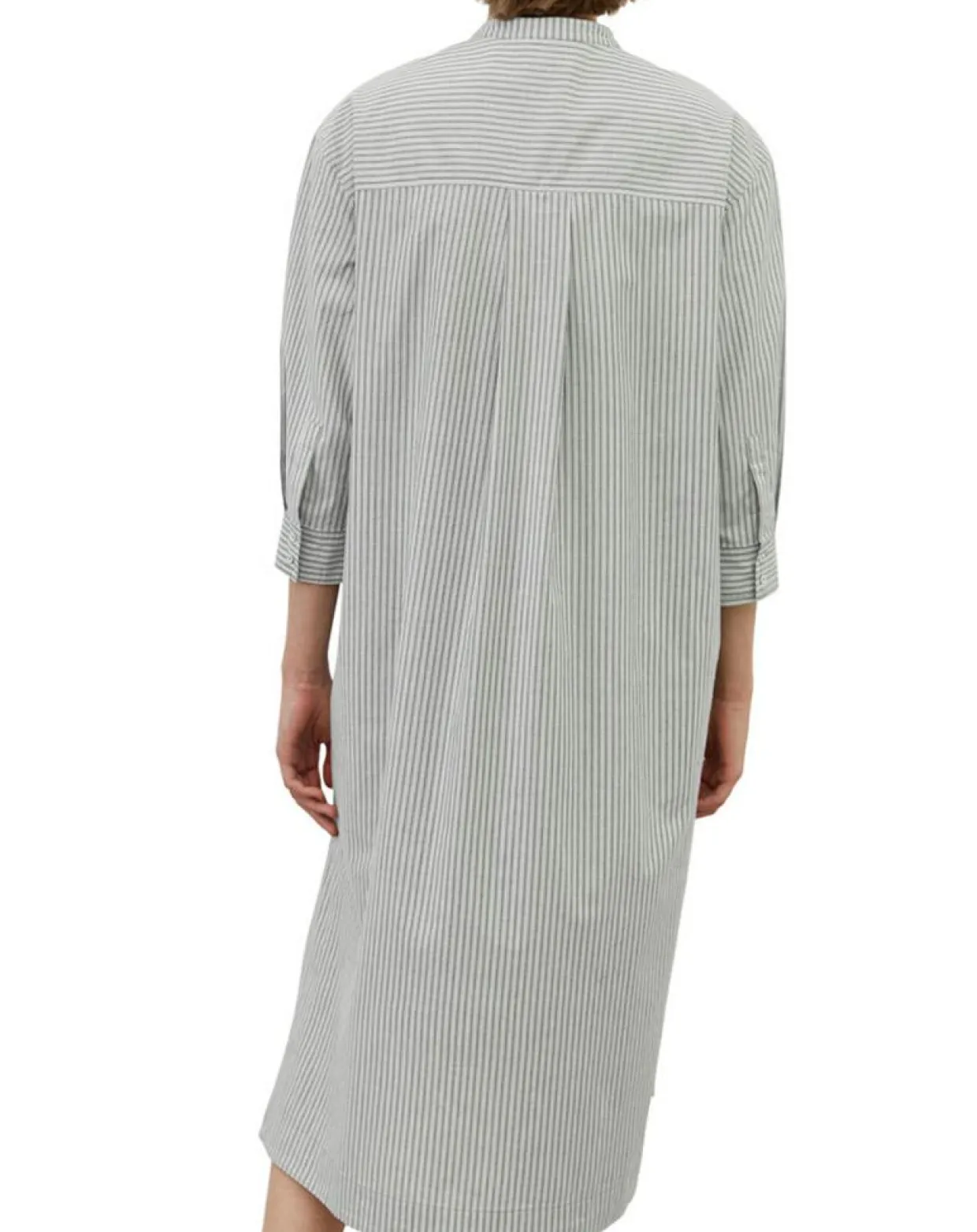 Femme Marc O'Polo Robes^Robe Chemise Col Mao Rayée Kl gris/blanc