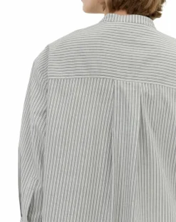 Femme Marc O'Polo Robes^Robe Chemise Col Mao Rayée Kl gris/blanc