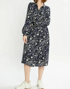 Robe Chemise Cosmos bleu nuit/violet-Scotch & Soda Online