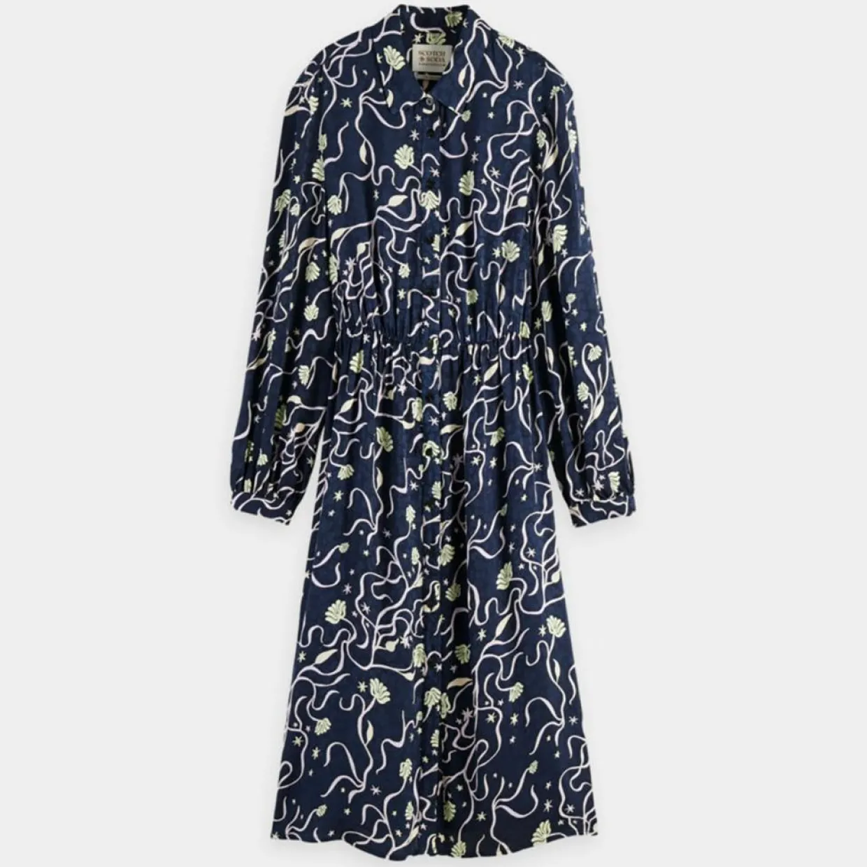 Robe Chemise Cosmos bleu nuit/violet-Scotch & Soda Online