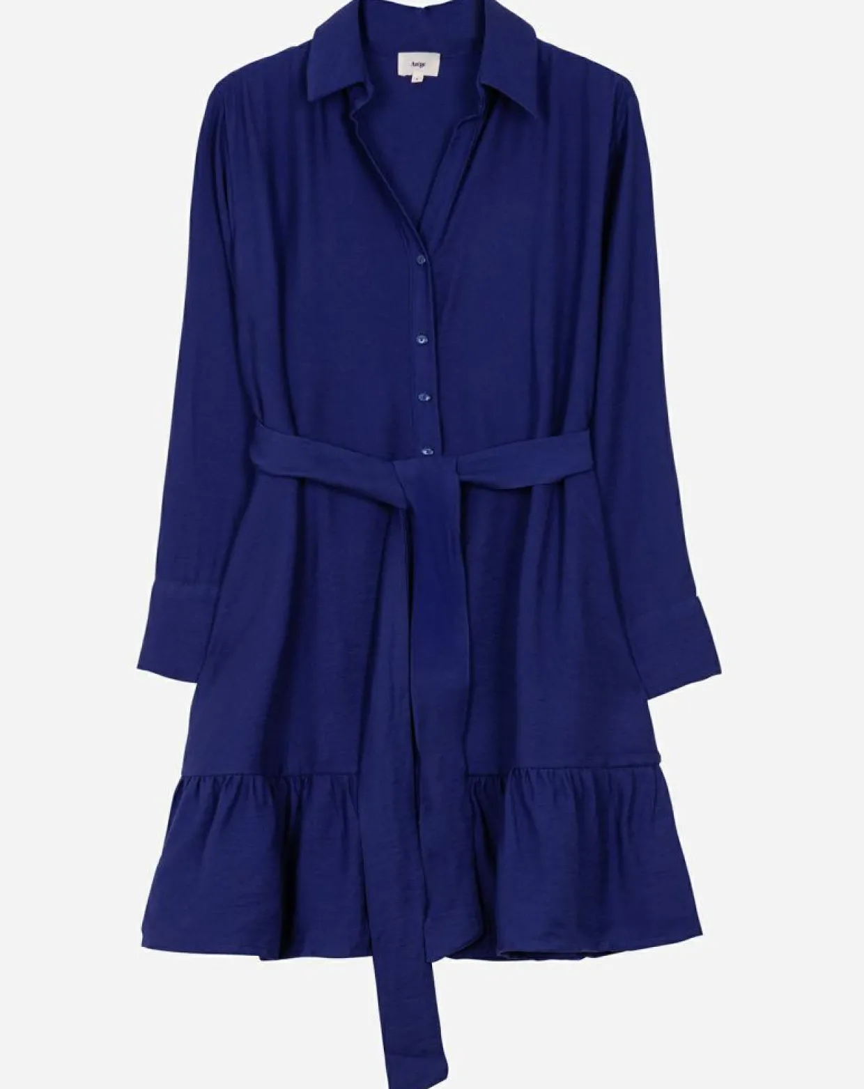Robe chemise courte Mira bleu électrique-An'ge Sale