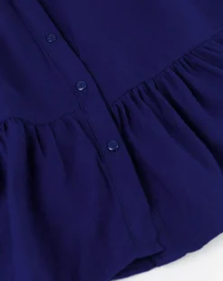 Robe chemise courte Mira bleu électrique-An'ge Sale