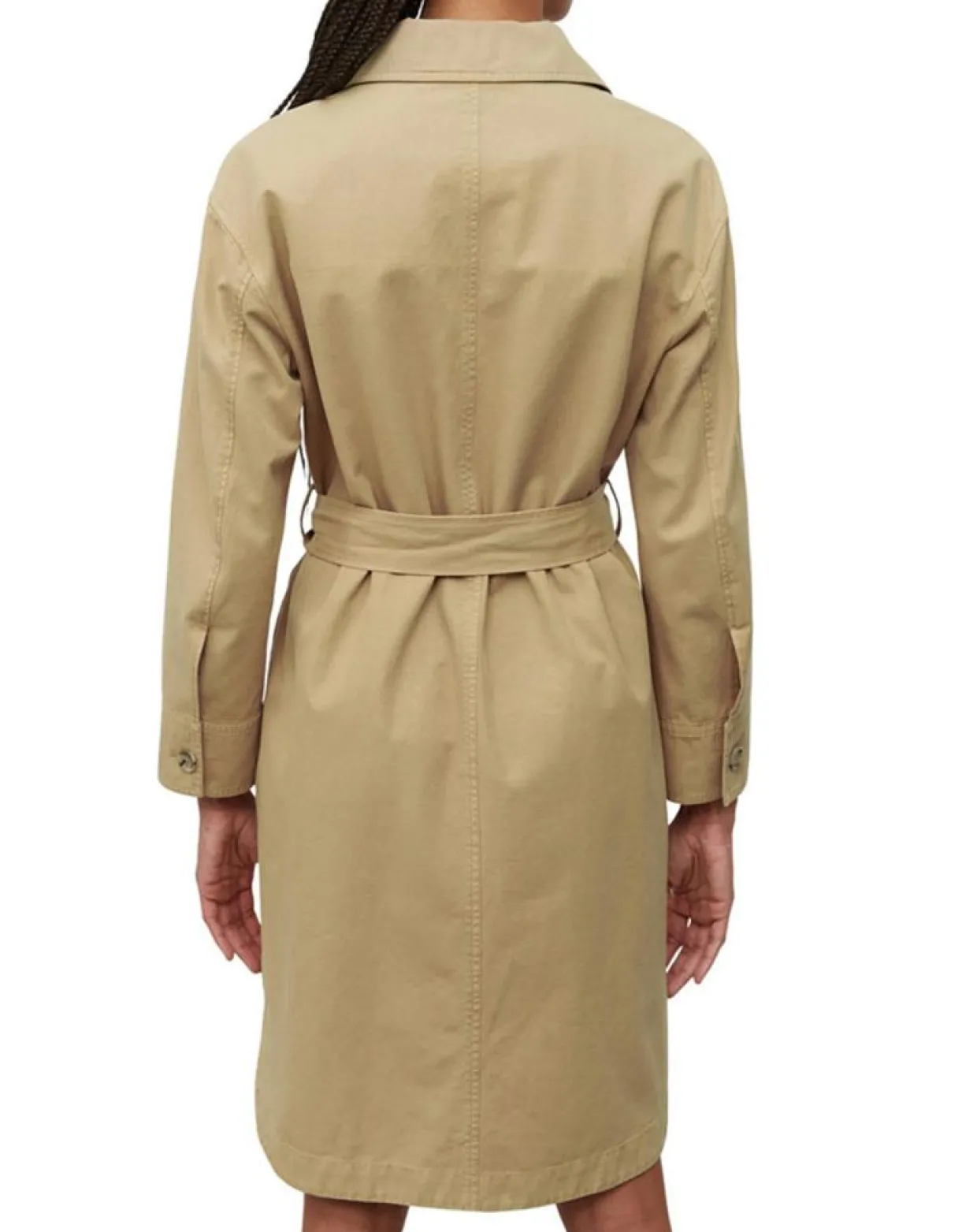 Femme Marc O'Polo Robes^Robe Chemise en Coton & Lin Ceinture beige