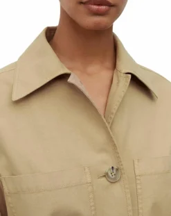 Femme Marc O'Polo Robes^Robe Chemise en Coton & Lin Ceinture beige