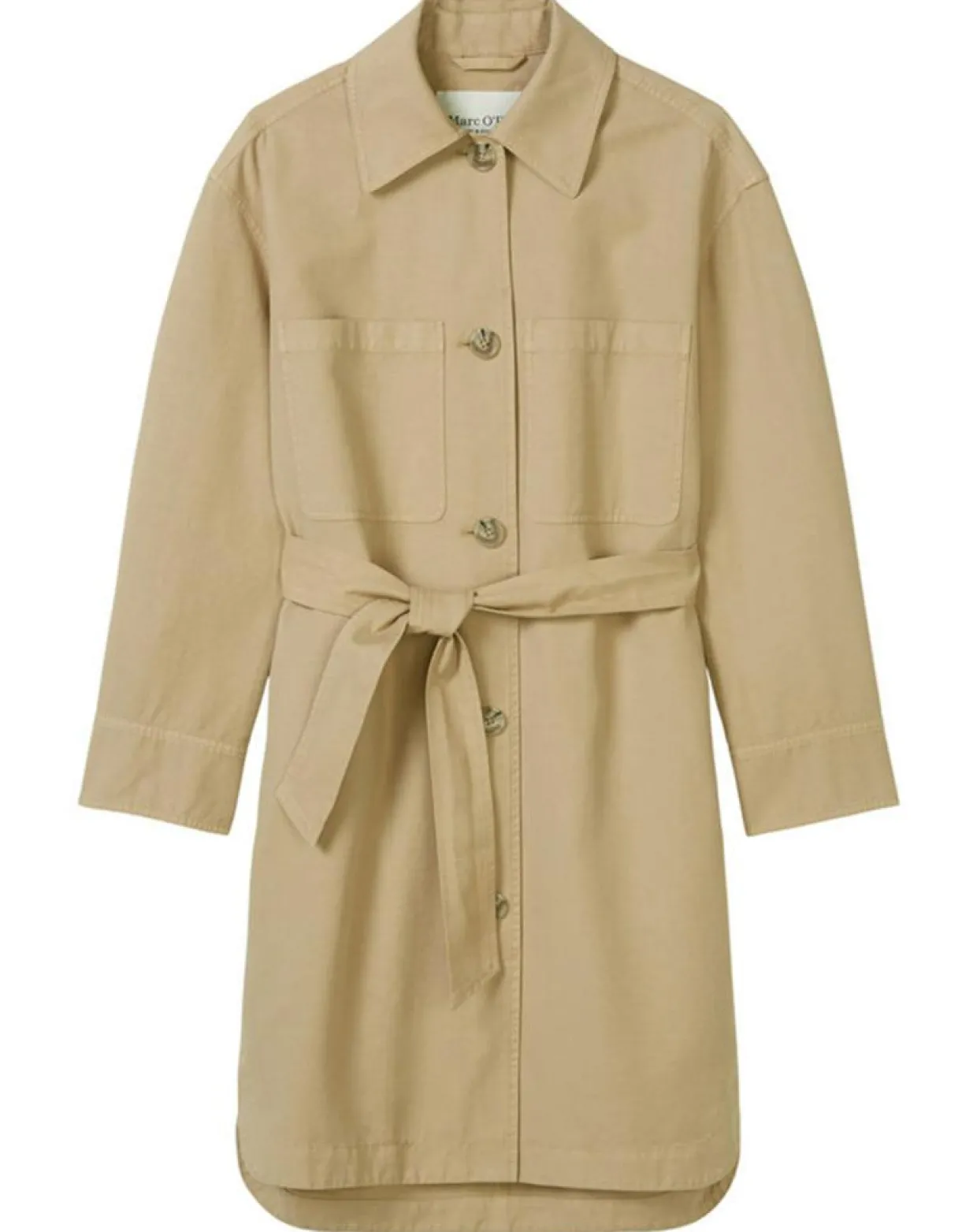Femme Marc O'Polo Robes^Robe Chemise en Coton & Lin Ceinture beige