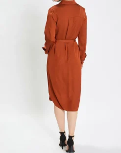 Femme Marc O'Polo Robes^Robe chemise orange