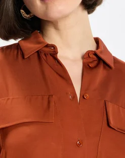 Femme Marc O'Polo Robes^Robe chemise orange