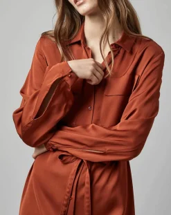 Femme Marc O'Polo Robes^Robe chemise orange