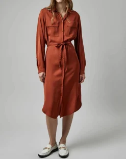 Femme Marc O'Polo Robes^Robe chemise orange