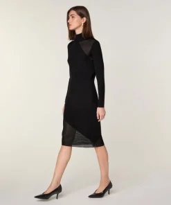 Robe Chérie en Laine mélangé noire-Rodier Sale