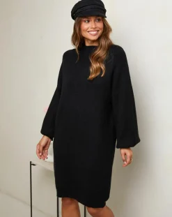 Femme Soft Cashmere Robes^Robe Claudine noire