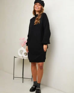 Femme Soft Cashmere Robes^Robe Claudine noire