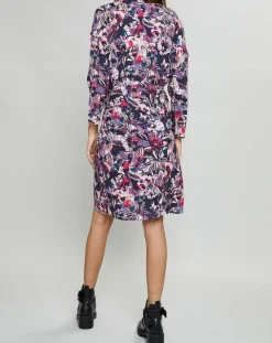 Robe Clavie imprimée rose/violet-Suncoo Clearance
