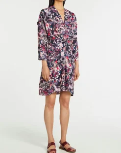 Robe Clavie imprimée rose/violet-Suncoo Clearance