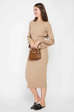 Femme C&Jo Robes^Robe col montant camel