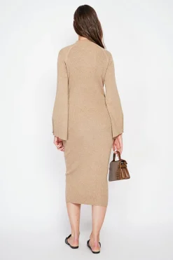Femme C&Jo Robes^Robe col montant camel