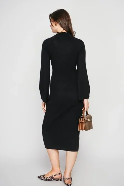Robe col montant noire-C&Jo Hot