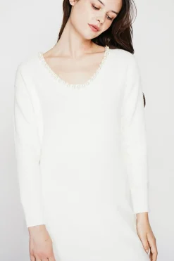 Robe col perle naturel-C&Jo Clearance