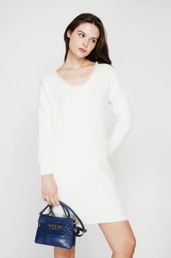 Robe col perle naturel-C&Jo Clearance