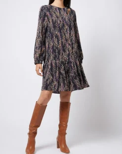 Robe courte à motif et découpe multicolore-Esprit Online