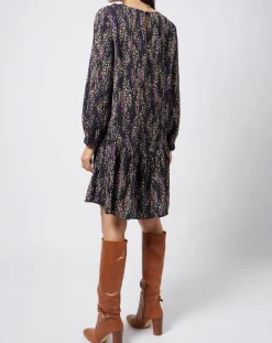 Robe courte à motif et découpe multicolore-Esprit Online