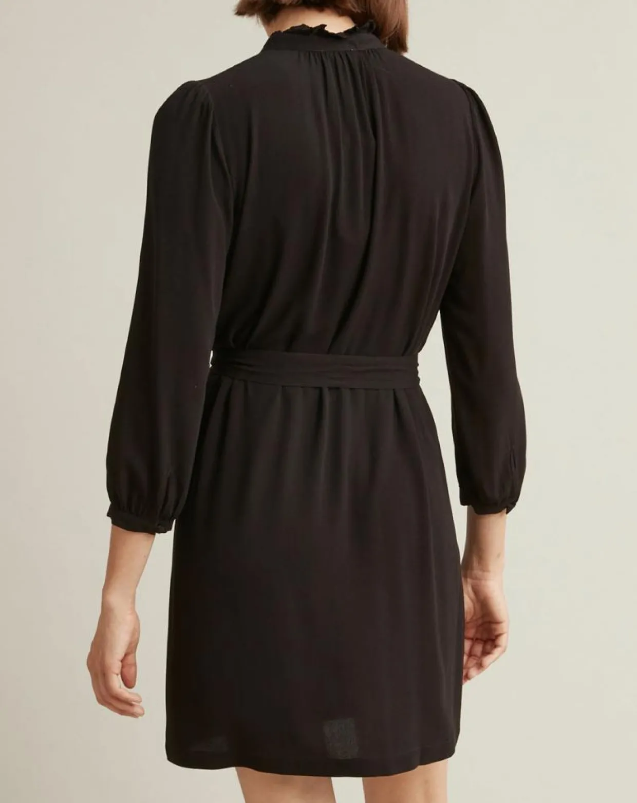 Robe courte col victorien noir foncé-Cyrillus Hot