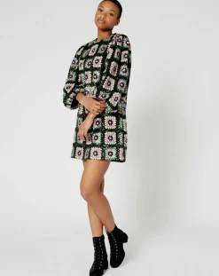 Femme Manoush Robes^Robe courte Crochet Paillette noire