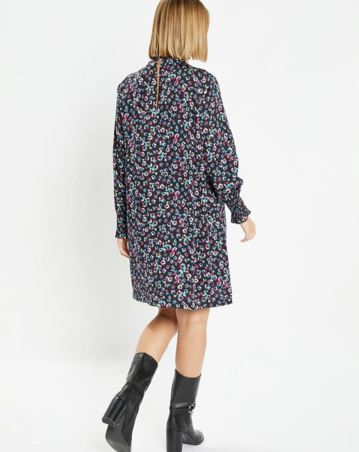 Robe courte et droite Cannelle imprimé fantaisie multicolore-Galeries Lafayette Clearance