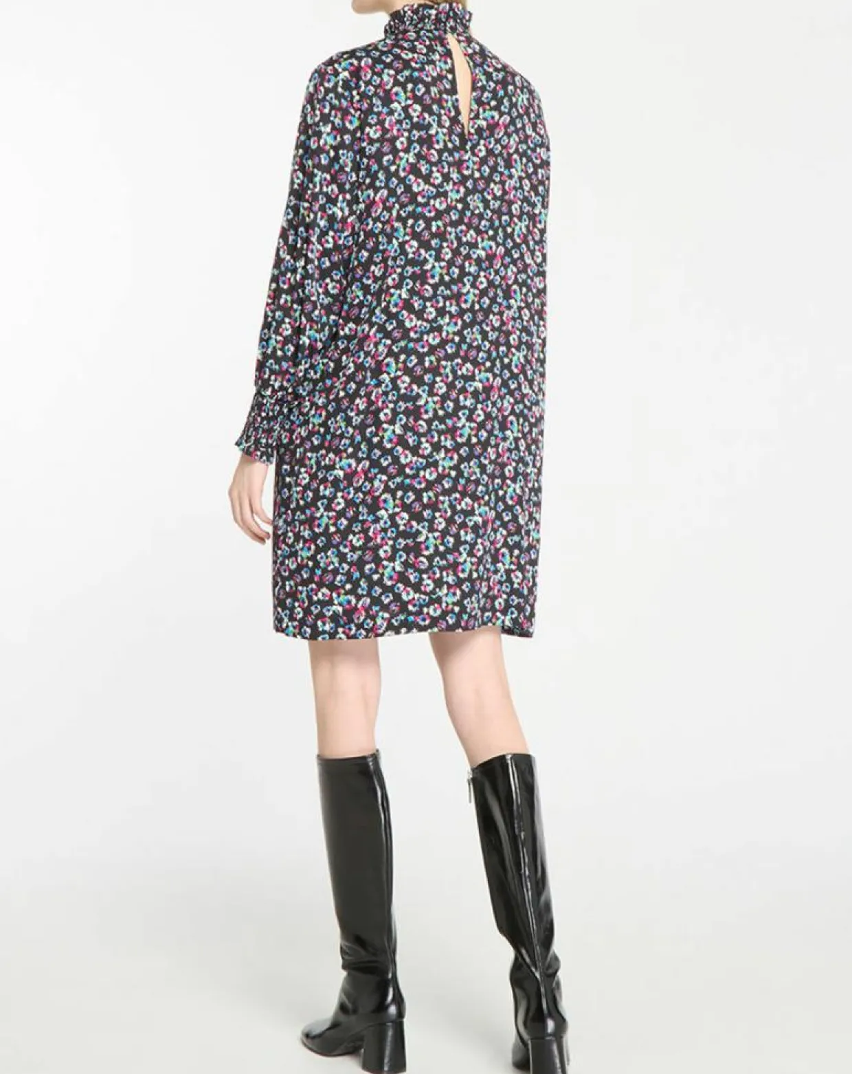 Robe courte et droite Cannelle imprimé fantaisie multicolore-Galeries Lafayette Clearance