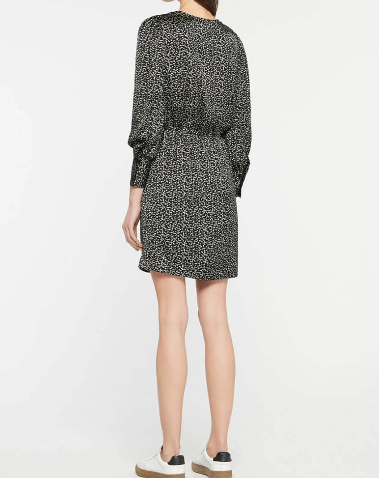 Femme Galeries Lafayette Robes^Robe courte portefeuille Carlotta imprimé fantaisie noir/écru