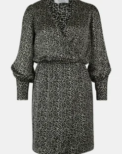 Femme Galeries Lafayette Robes^Robe courte portefeuille Carlotta imprimé fantaisie noir/écru