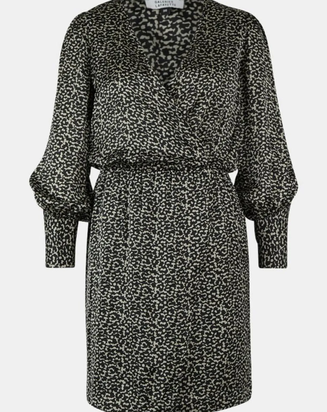 Femme Galeries Lafayette Robes^Robe courte portefeuille Carlotta imprimé fantaisie noir/écru