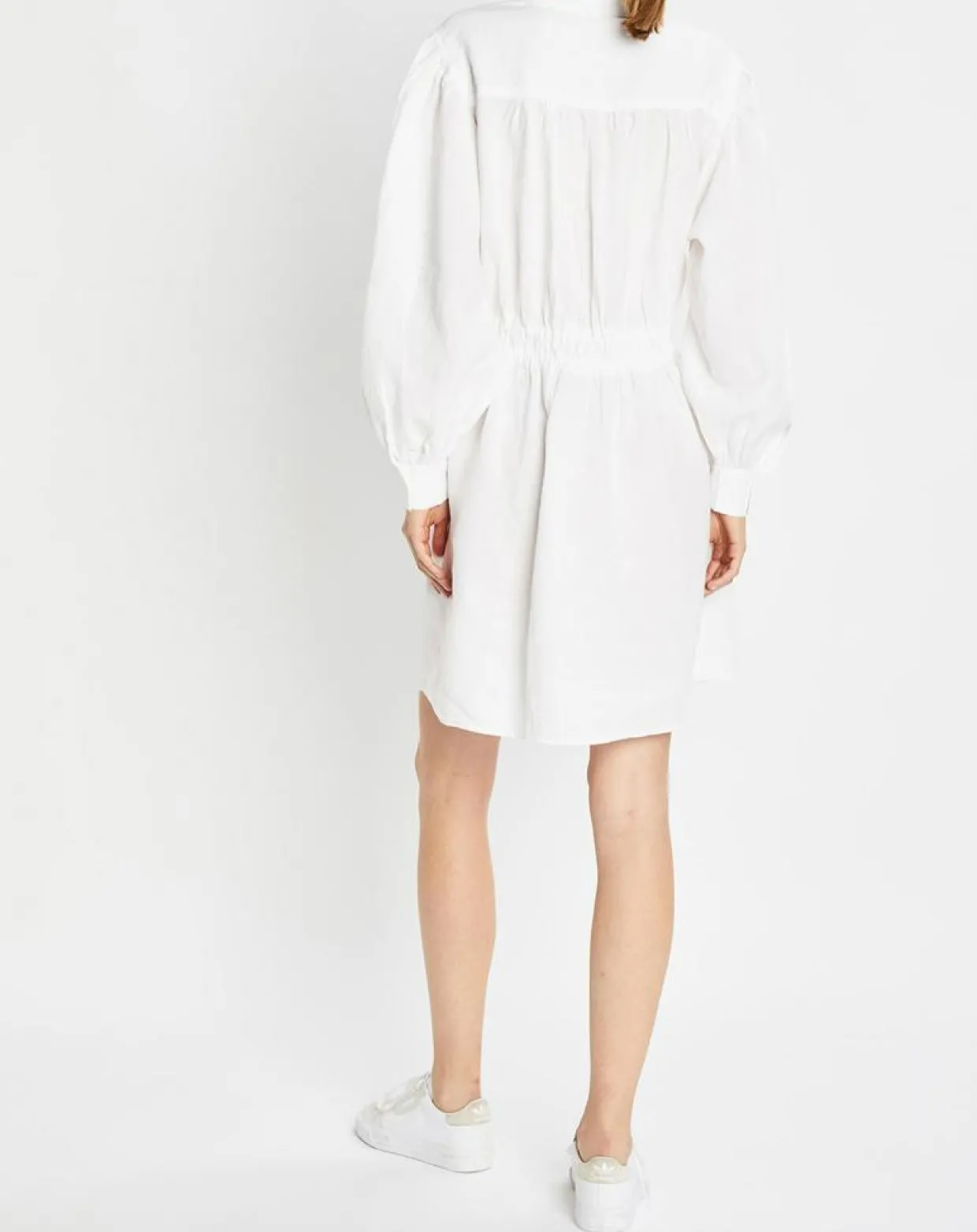 Femme Marc O'Polo Robes^Robe courtes 100% Lin Col Mao Kl écrue