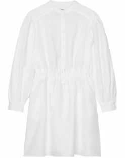 Femme Marc O'Polo Robes^Robe courtes 100% Lin Col Mao Kl écrue