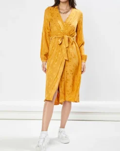 Robe Dana motifs ton sur ton orange-La Petite Etoile