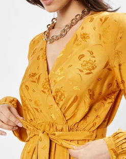 Robe Dana motifs ton sur ton orange-La Petite Etoile