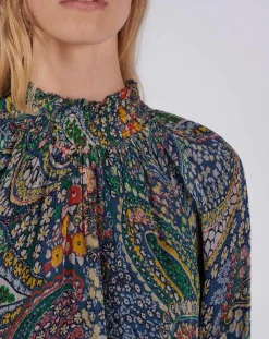Femme Swildens Robes^Robe Darcy bleue