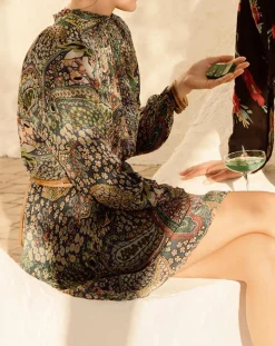 Femme Swildens Robes^Robe Darcy bleue