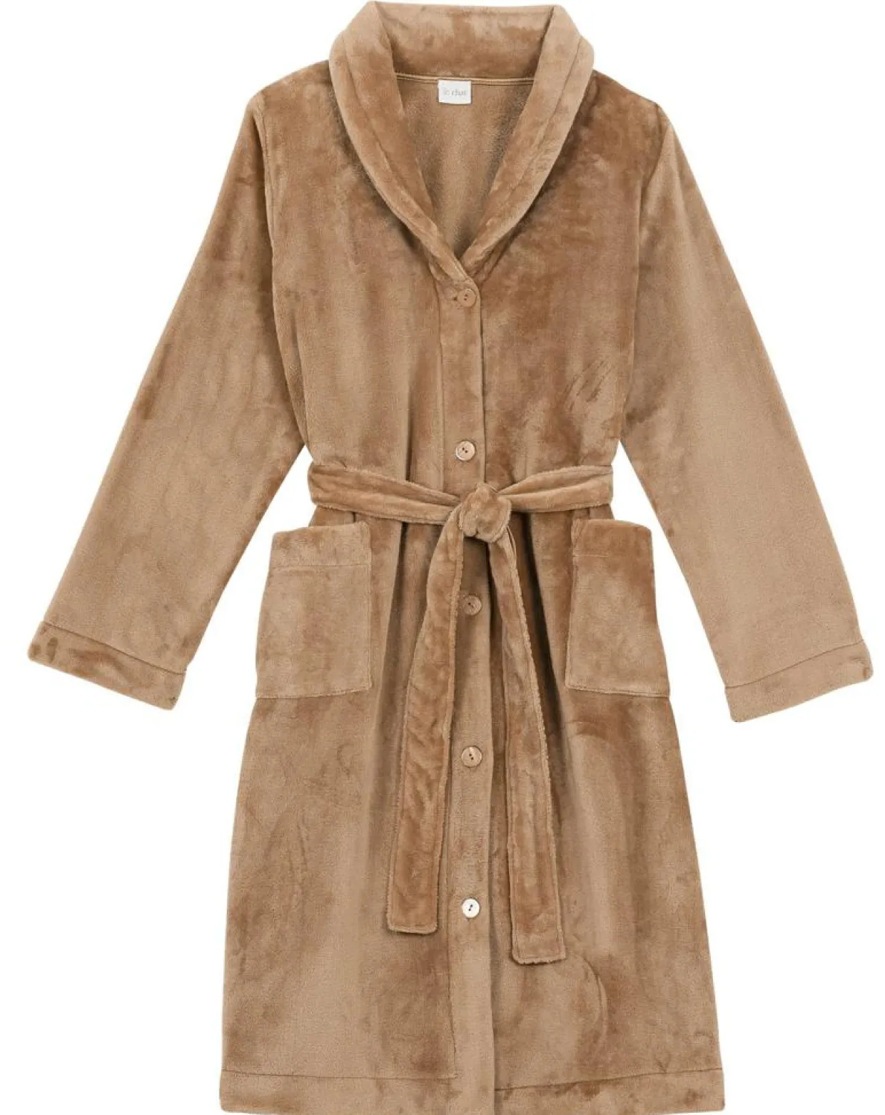Robe de chambre en peluche flanelle Essentiel dorée-Le Chat Online