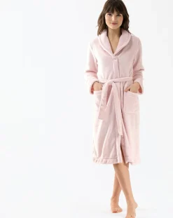 Femme Le Chat Lingerie, Nuit^Robe de chambre en peluche flanelle Essentiel bois de rose