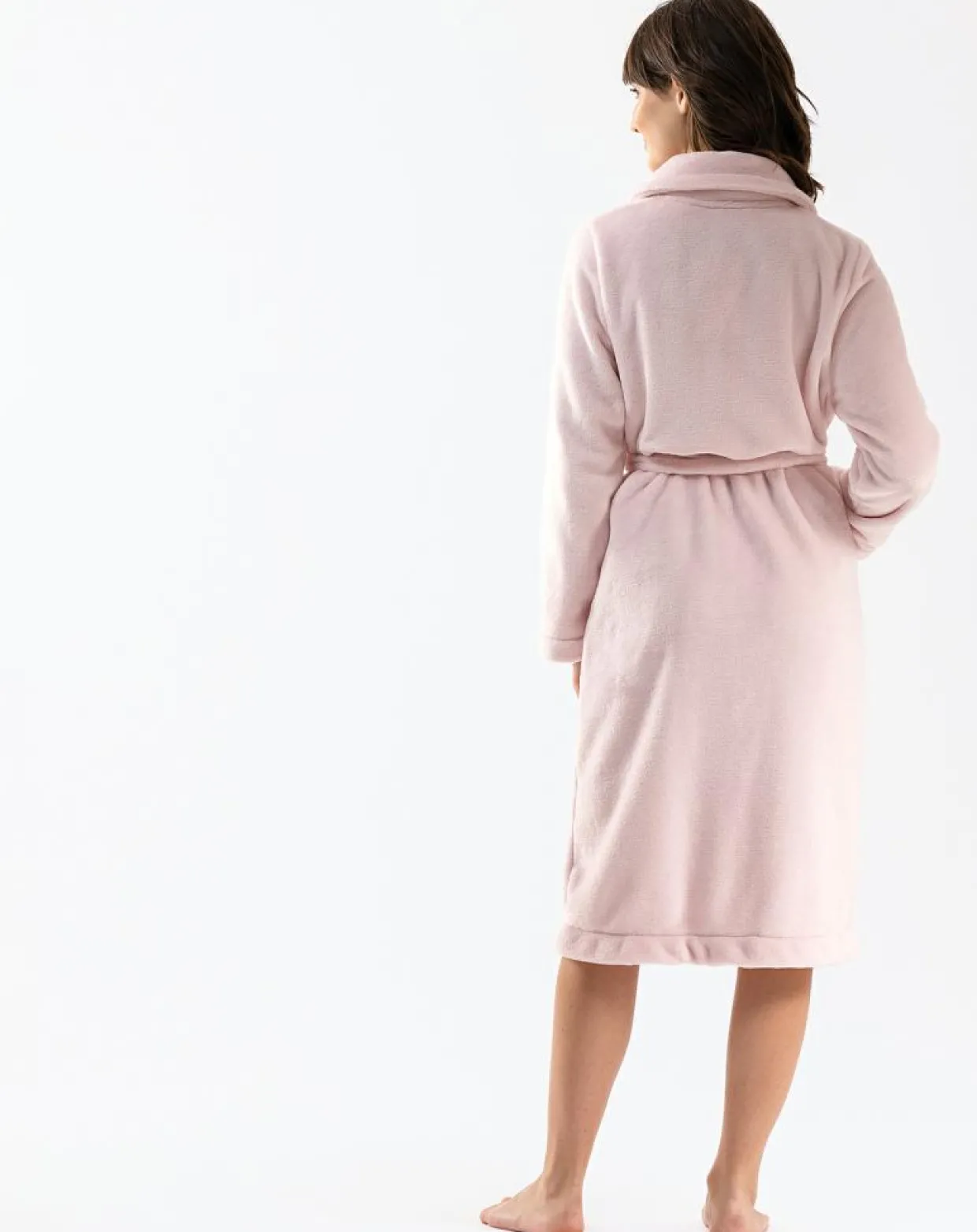 Femme Le Chat Lingerie, Nuit^Robe de chambre en peluche flanelle Essentiel bois de rose