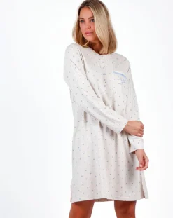Femme Mr Wonderful Lingerie, Nuit^Robe de nuit You are enough beige/bleu