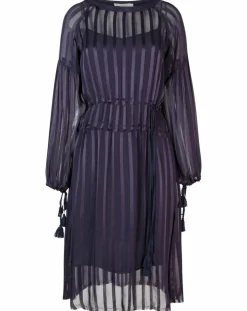 Femme Mare di Latte Robes^Robe Elise zébre encre